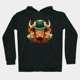 St Patrick's Day Highland Cow Hoodie